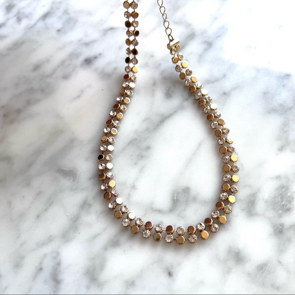 Gold and Crystals Sparkly Choker Necklace - Picture 5 of 6